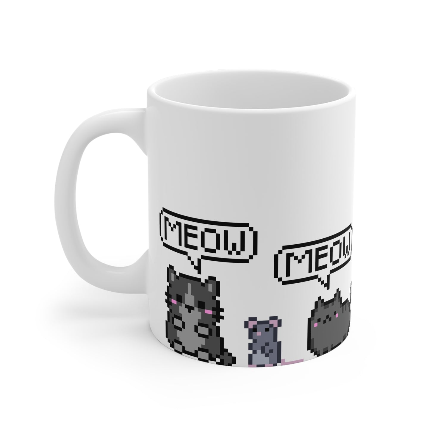 11oz Cute Cat White Mug