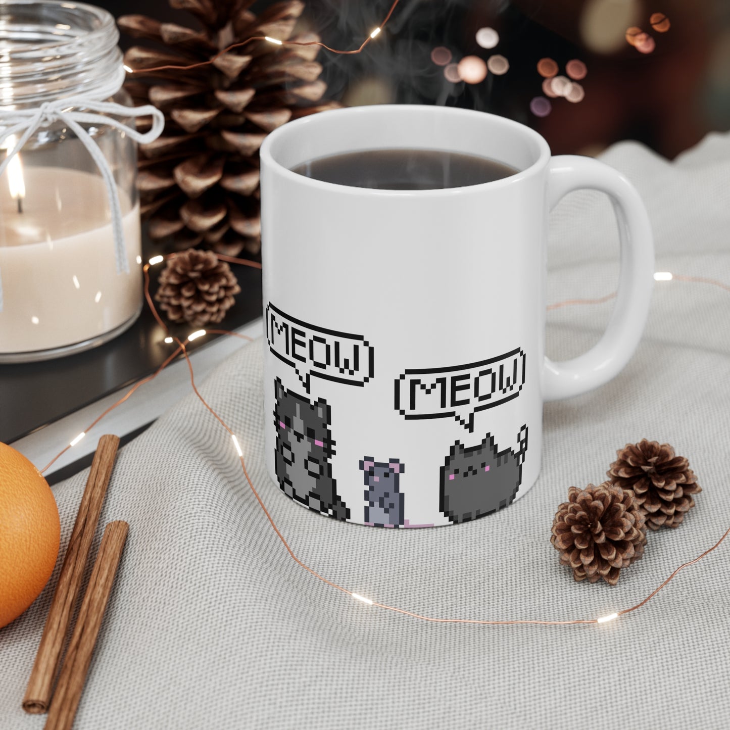 11oz Cute Cat White Mug